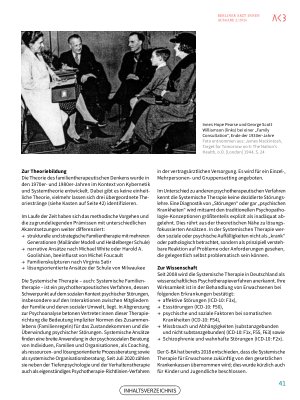Vorschauseite 2: Systemische (Familien-)Therapie in der ärztlichen Weiterbildung und der kassenärztlichen Versorgung