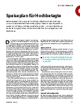Vorschauseite 1: Speiseplan für Hochbetagte
