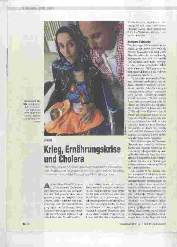 Vorschauseite 1: Krieg, Ernährungskrise und Cholera