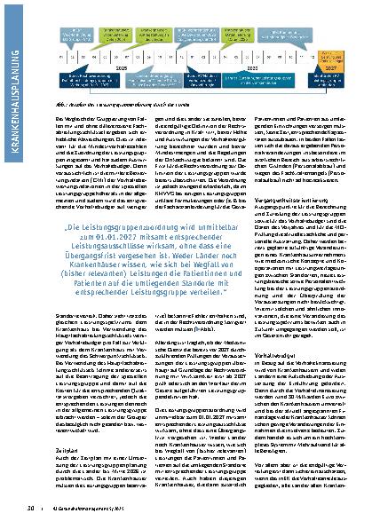 Vorschauseite 2: Leistungsgruppen und Vorhaltefinanzierung Krankenhausplanung und Krankenhausfinanzierung nach der Reform