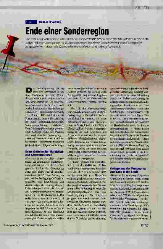 Vorschauseite 1: Ende einer Sonderregion