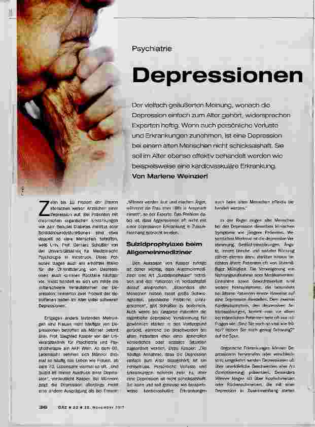 Vorschauseite 1: Depressionen
