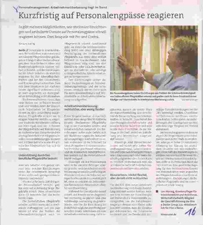 Vorschauseite 1: Kurzfristig auf Personalengpässe reagieren