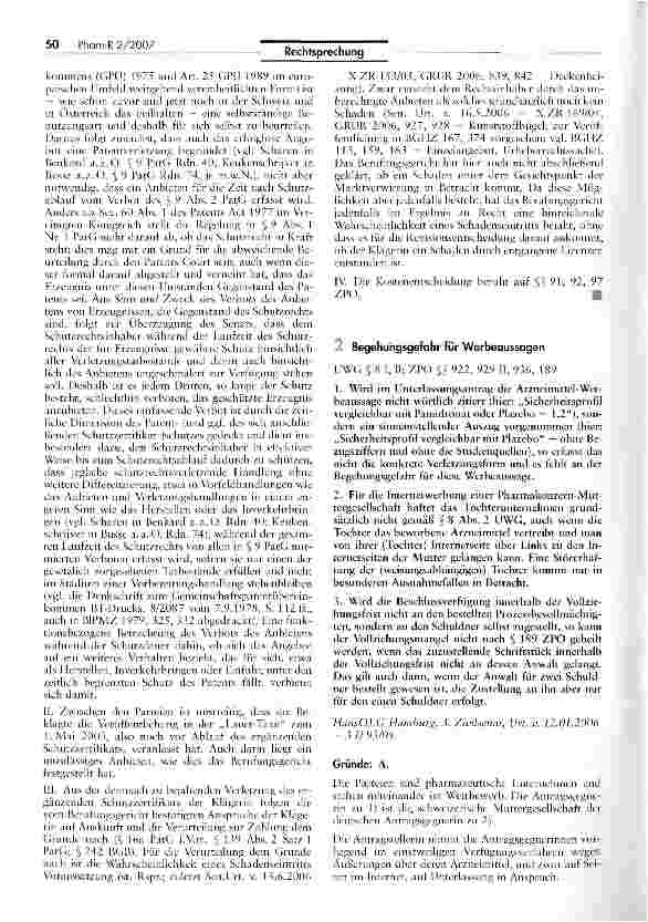 Vorschauseite 3: Patentrecht: Angebot i.S.d. § 9 PatG nach Schutzrechtsablauf