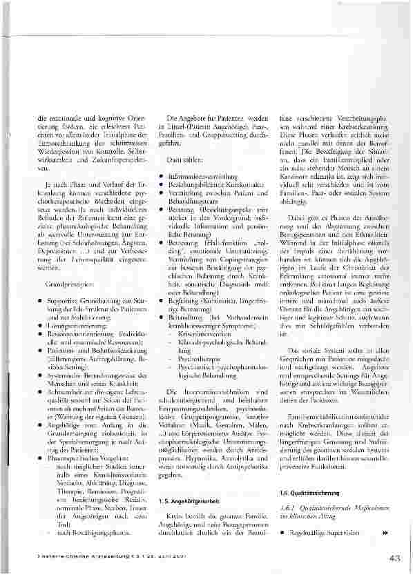 Vorschauseite 5: Psychoonkologie
