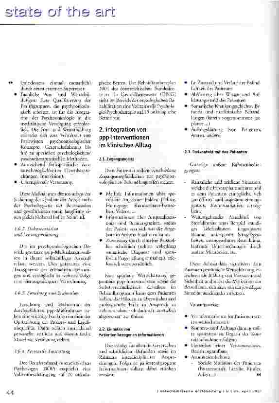 Vorschauseite 6: Psychoonkologie