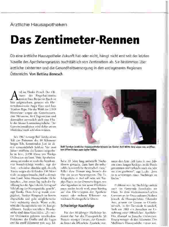 Vorschauseite 1: Das Zentimeter-Rennen