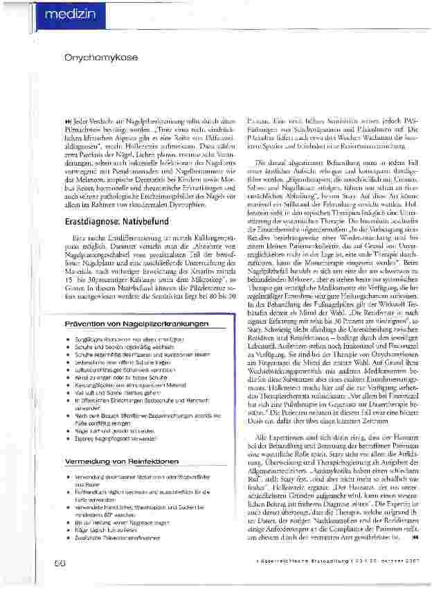 Vorschauseite 3: Pilz mindert Lebensqualität