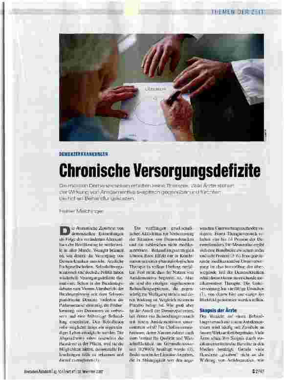 Vorschauseite 1: Chronische Versorgungsdefizite
