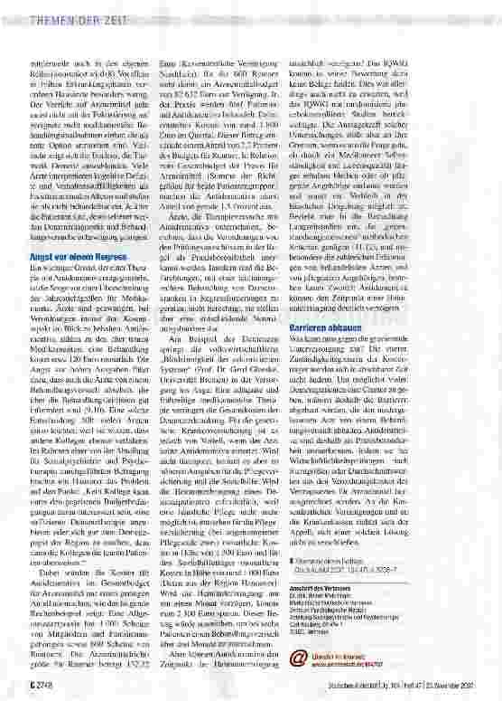 Vorschauseite 2: Chronische Versorgungsdefizite
