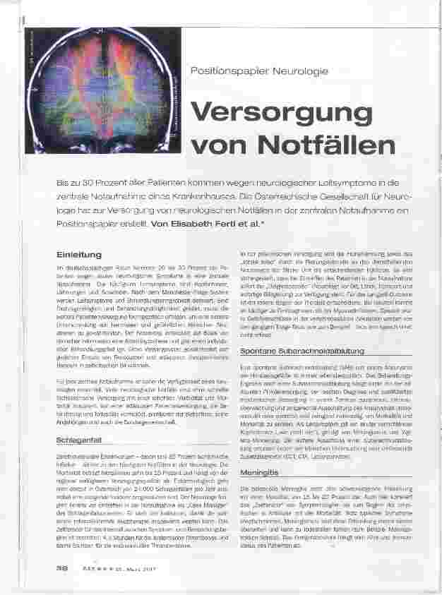 Vorschauseite 1: Versorgung von Notfällen
