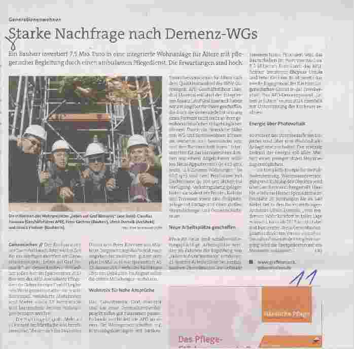 Vorschauseite 1: Starke Nachfrage nach Demenz-WGs