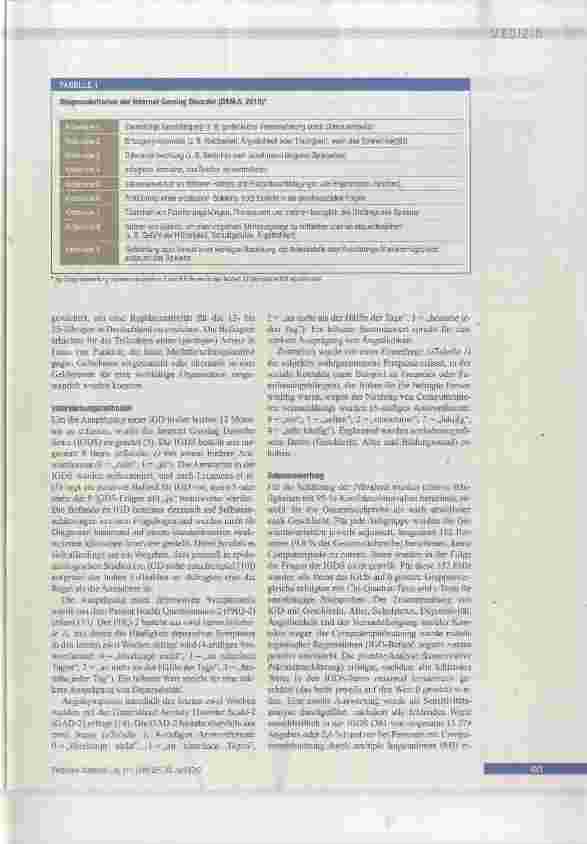 Vorschauseite 3: Prävalenz und psychosoziale Korrelate von Internet Gaming Disorder