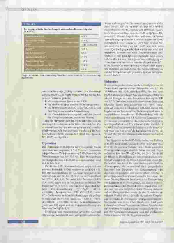 Vorschauseite 4: Prävalenz und psychosoziale Korrelate von Internet Gaming Disorder