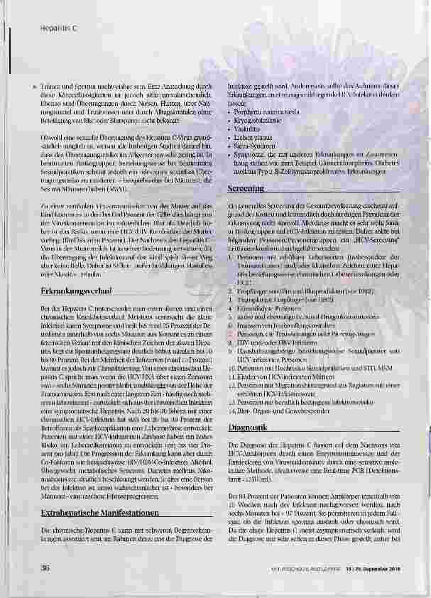 Vorschauseite 3: Hepatitis C