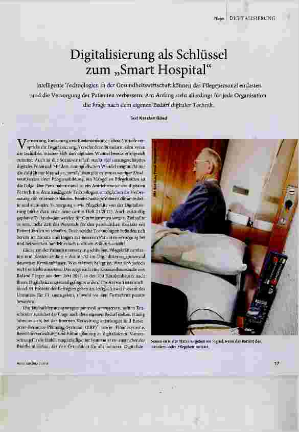 Vorschauseite 1: Digitalisierung als Schlüssel zum „Smart Hospital“