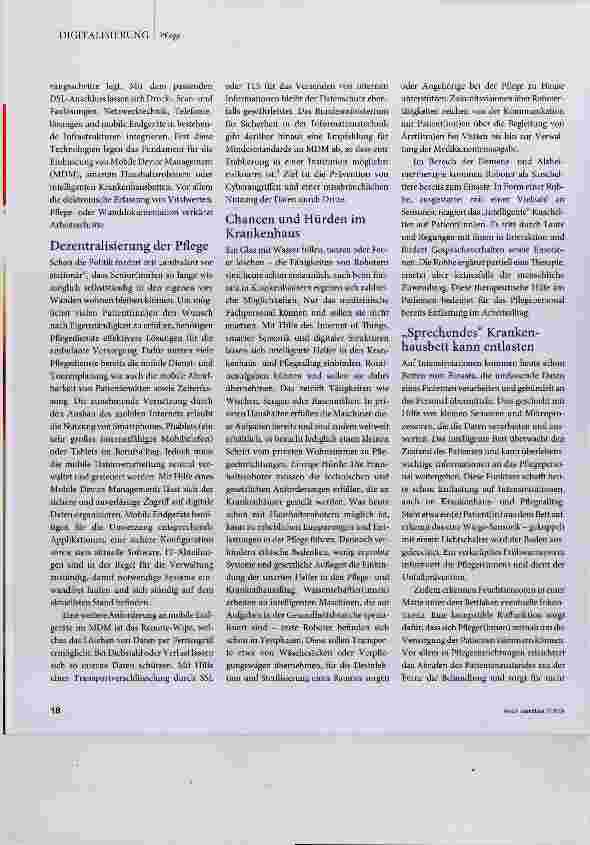 Vorschauseite 2: Digitalisierung als Schlüssel zum „Smart Hospital“