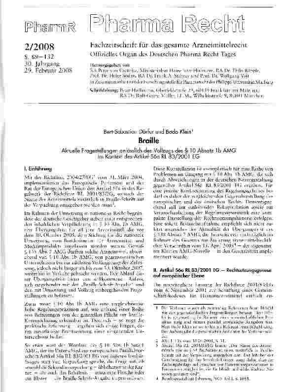 Vorschauseite 1: Braille