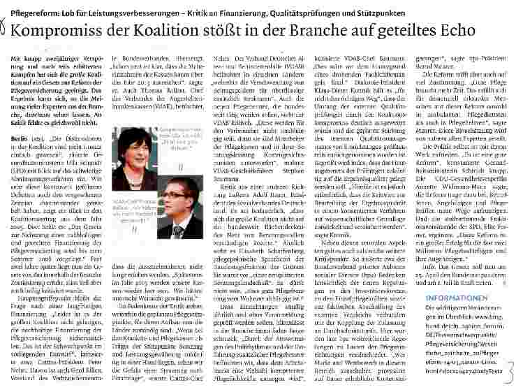 Vorschauseite 1: Kompromiss der Koalition stößt in der Branche aufgeteiltes Echo