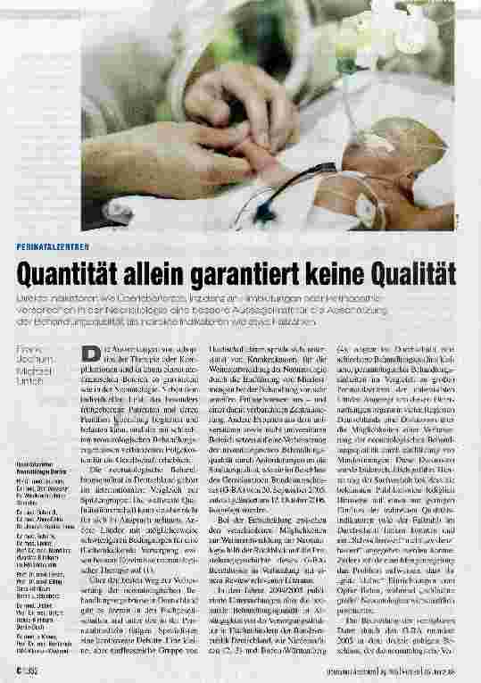 Vorschauseite 1: Quantität allein garantiert keine Qualität
