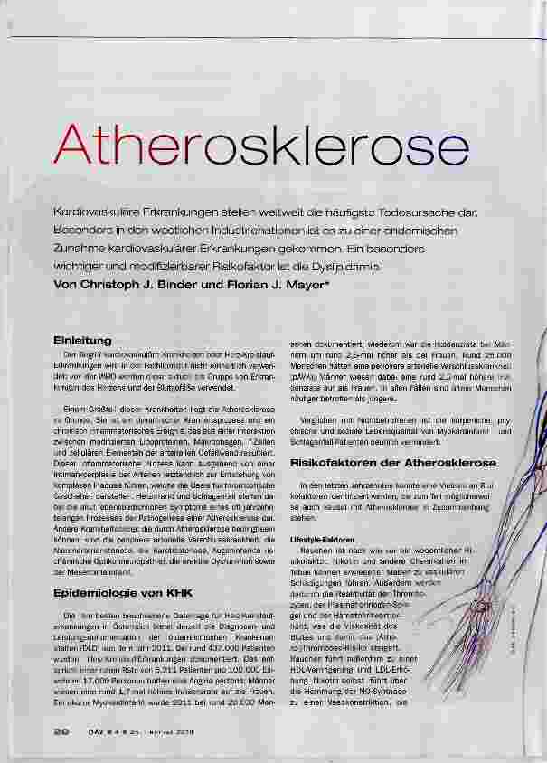 Vorschauseite 1: Atherosklerose