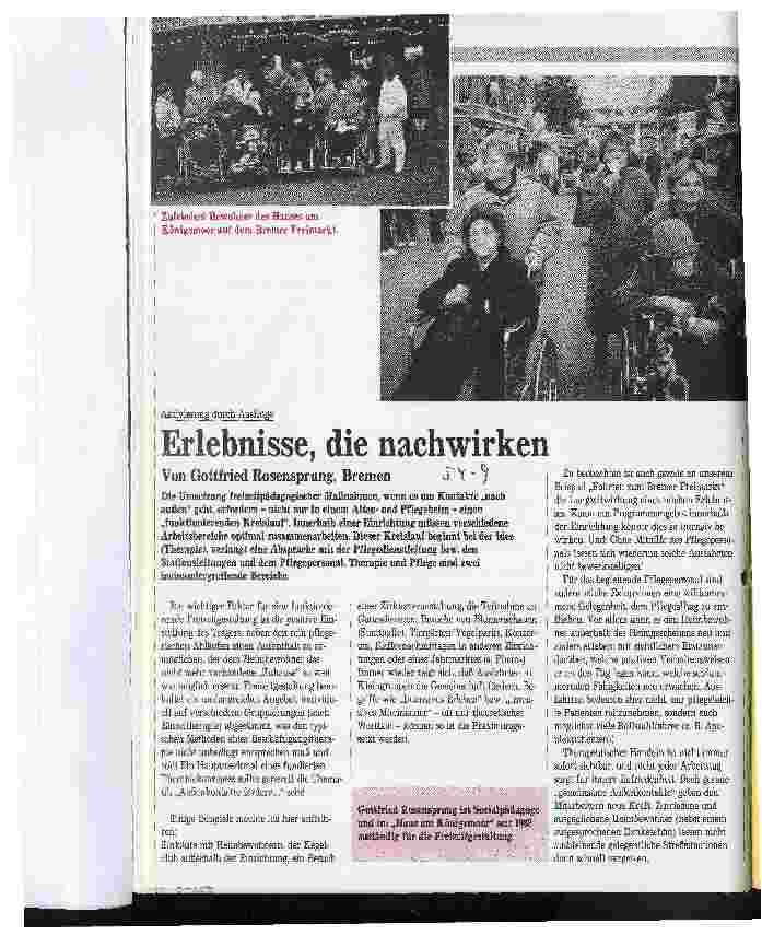 Vorschauseite 1: Erlebnisse die nachwirken Aktivierung durch Ausflüge