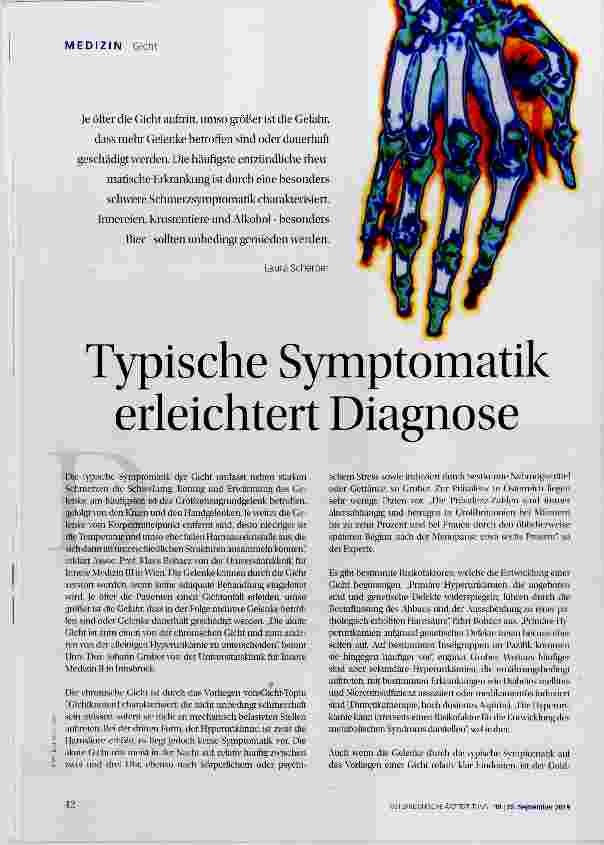 Vorschauseite 1: Typische Symptomatik erleichtert Diagnose