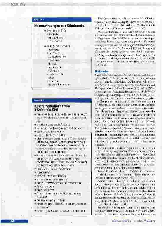 Vorschauseite 3: Sibutramin in chinesischen Schlankheitskapseln