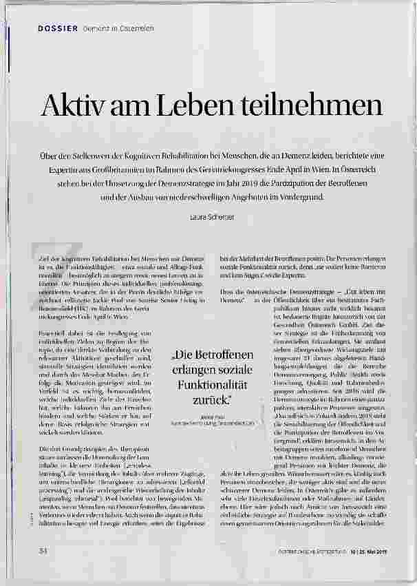 Vorschauseite 1: Aktiv am Leben teilnehmen