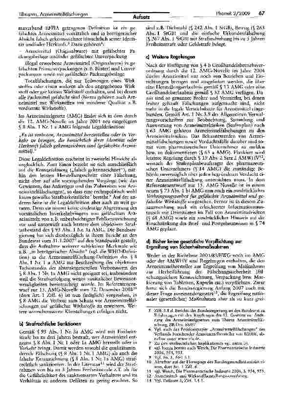 Vorschauseite 2: Arzneimittelfälschungen — regulatorische Rahmenbedingungen und Handlungsfragen