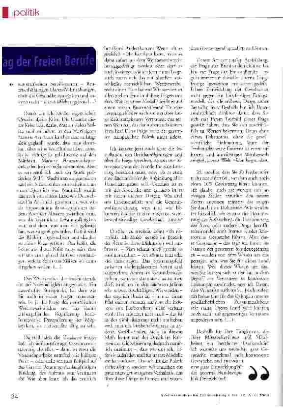 Vorschauseite 3: Freie Berufe - Rückgrat der Volkswirtschaft