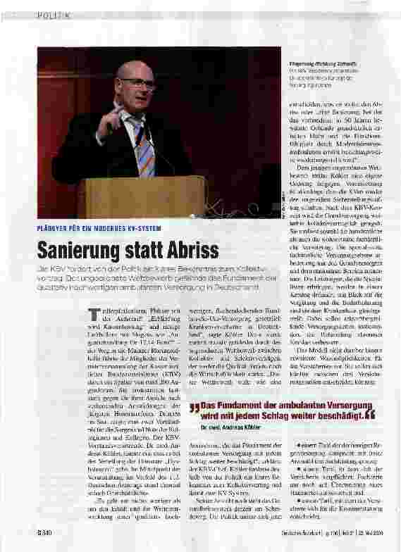 Vorschauseite 1: Sanierung statt Abriss