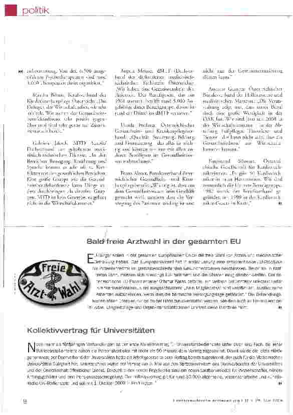 Vorschauseite 3: GesundheitsberufekonferenzWer zusammen arbeitet, soll zusammengehören