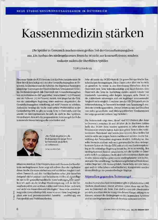 Vorschauseite 1: Kassenmedizin stärken