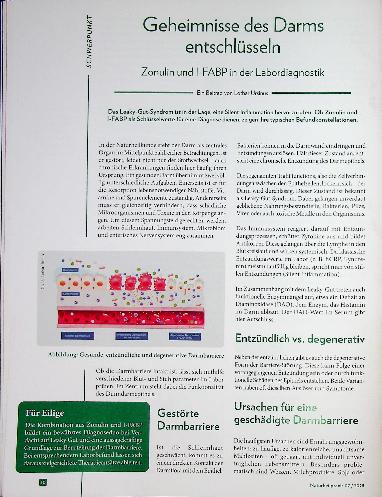 Vorschauseite 1: Geheimnisse des Darms entschlüsseln Zonulin und l-FABP in der Labordiagnostik