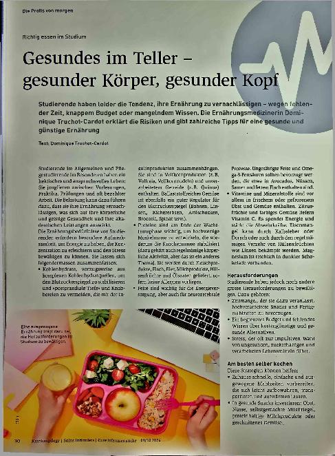 Vorschauseite 1: Gesundes auf dem Teller, gesunder Körper, gesunder Kopf.