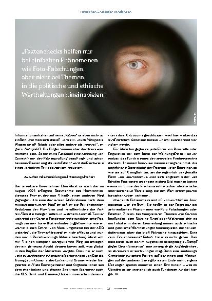 Vorschauseite 4: Glanz und Elend der Faktenchecker