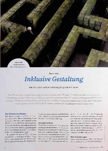 Vorschauseite 1: Inklusive Gestaltung Raumerleben und Orientierung im gebauten Raum