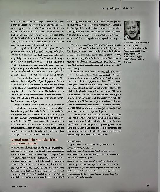 Vorschauseite 3: Gegen gesellschaftliche Verwerfungen: Steuergerechtigkeit hilft