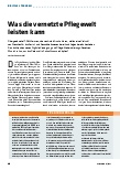 Vorschauseite 1: Was die vernetzte Pflegewelt leisten kann