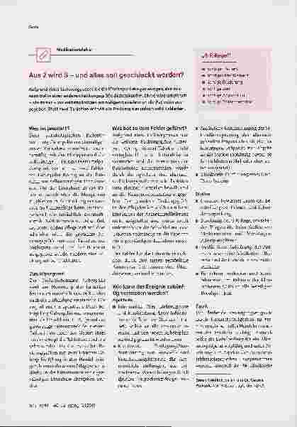 Vorschauseite 1: Medikationsfehler. Aus 2 wird 8 - und alles soll geschluckt werden?