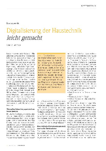 Vorschauseite 1: Digitalisierung der Haustechnik leicht gemacht