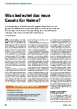 Vorschauseite 1: Was bedeutet das neue Gesetz für Heime?