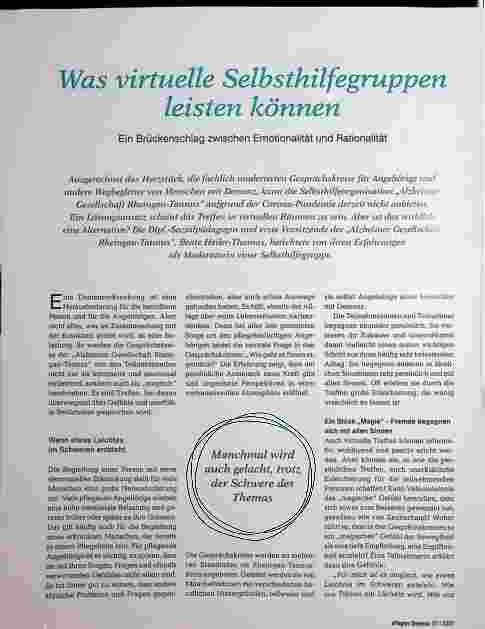 Vorschauseite 1: Was virtuelle Selbsthilfegruppen leisten können: Ein Brückenschlag zwischen Emotionalität und Rationalität