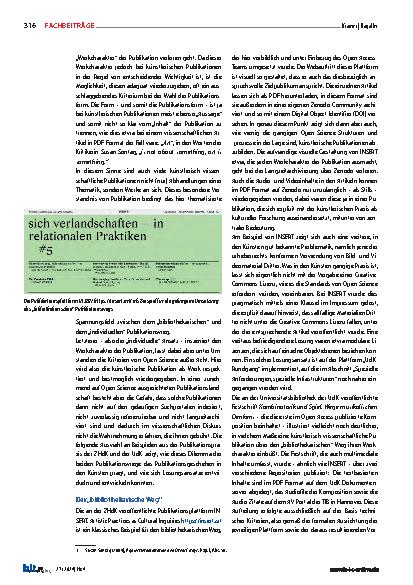 Vorschauseite 2: "What remains of the work?" Innovative Publikationsformate in Open Science