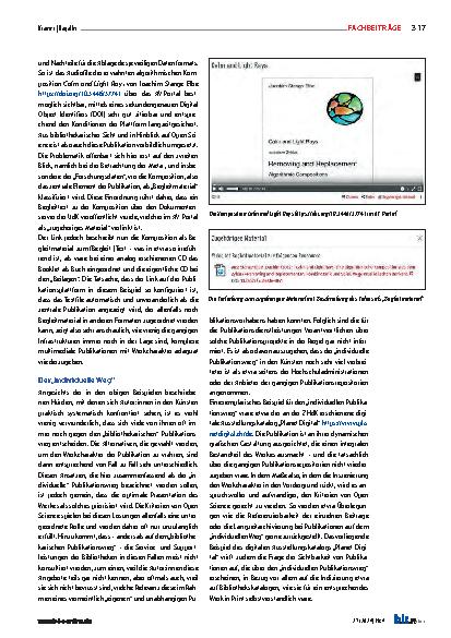 Vorschauseite 3: "What remains of the work?" Innovative Publikationsformate in Open Science