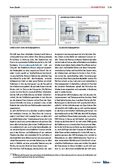 Vorschauseite 5: "What remains of the work?" Innovative Publikationsformate in Open Science