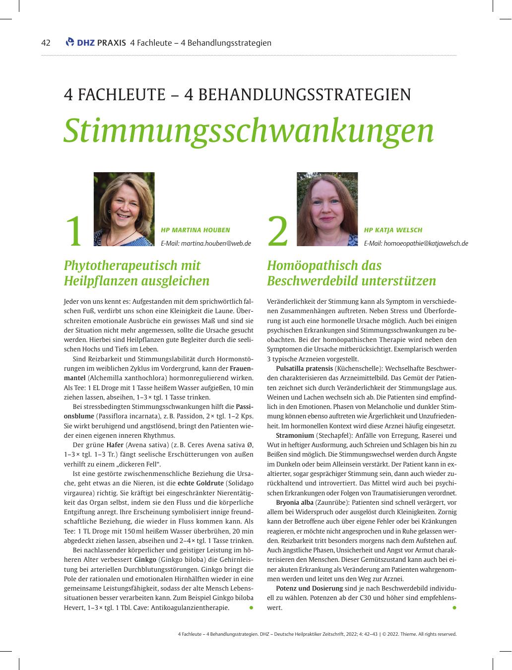 Vorschauseite 1: Stimmungsschwankungen