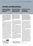 Vorschauseite 1: Urteile und Beschlüsse