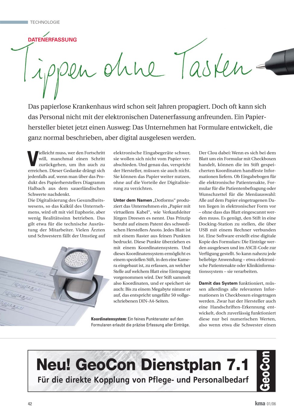 Vorschauseite 1: Tippen ohne Tasten